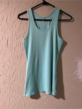 Under Armour Mint Green Ribbed Tank Top - Scoop Neck